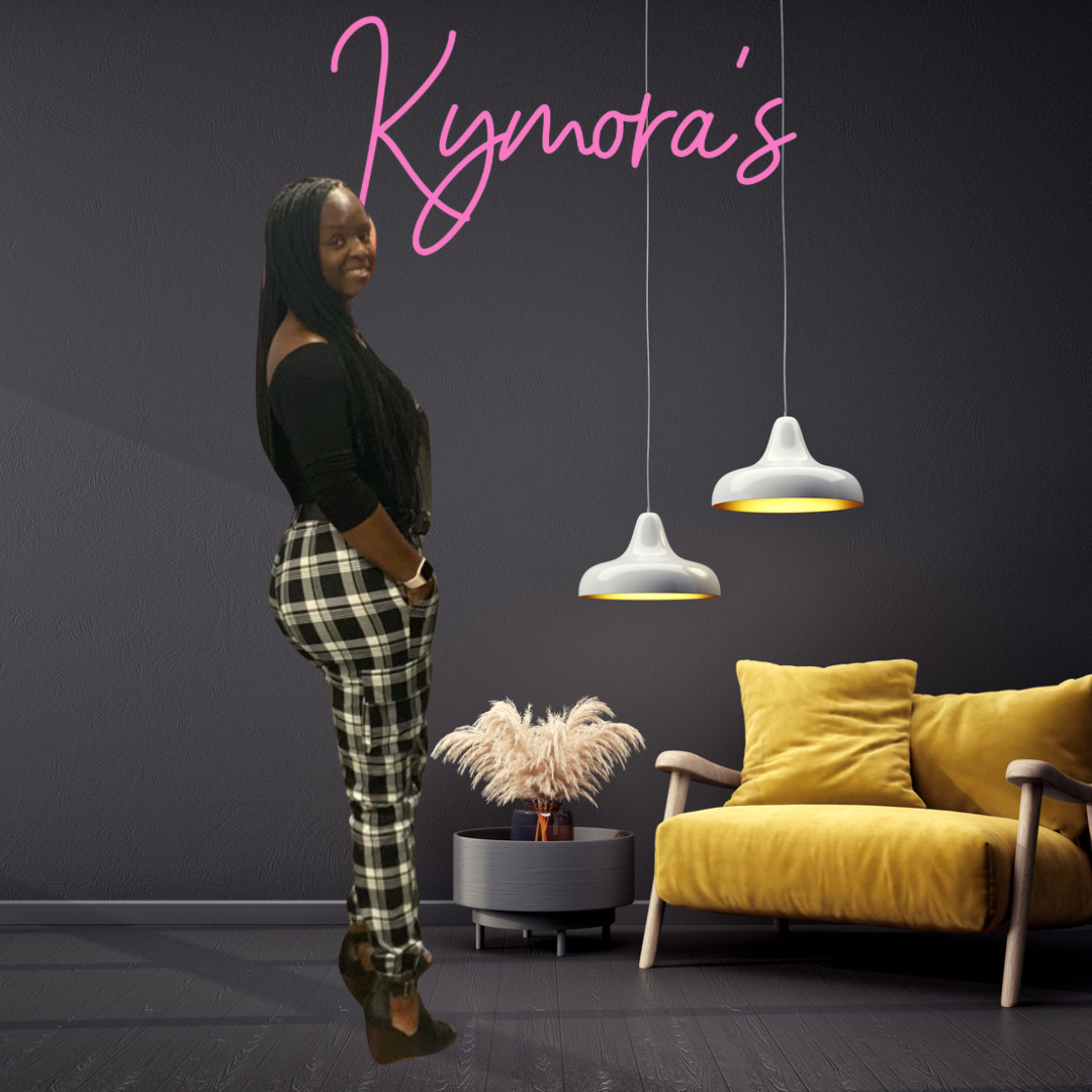 High Waist Checker Joggers