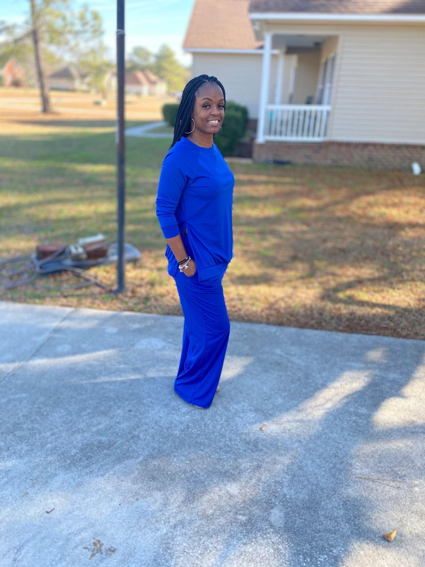 Gwen Casual Two Piece Royal Blue