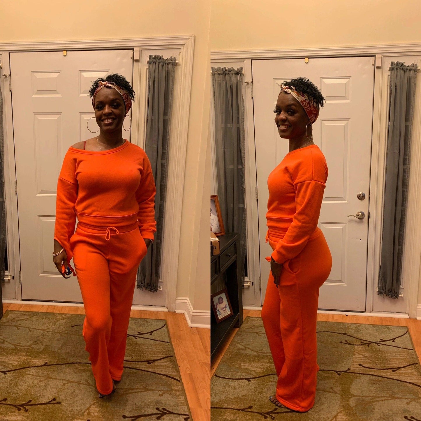 Orange Monique Sweat Suit