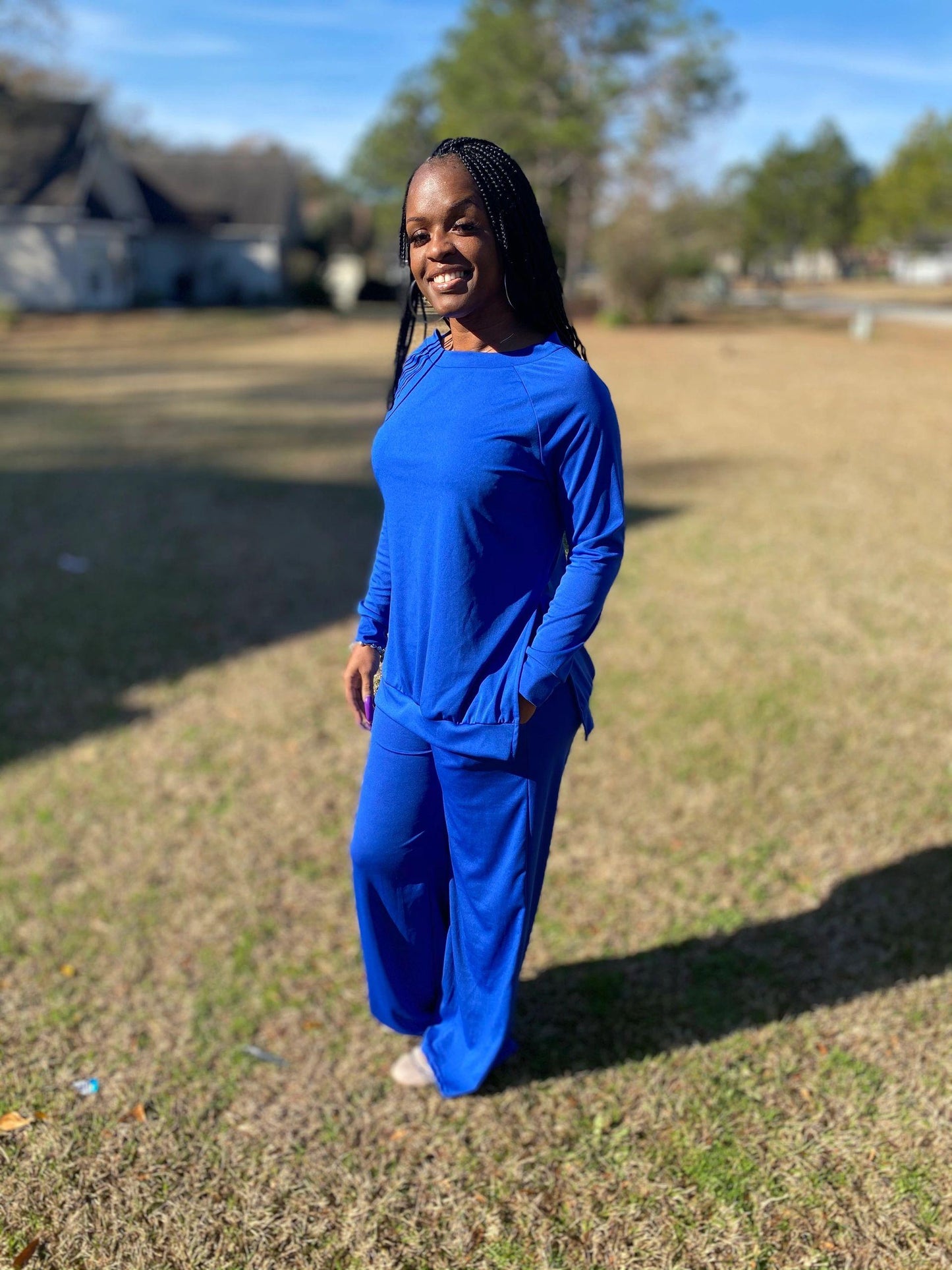 Gwen Casual Two Piece Royal Blue