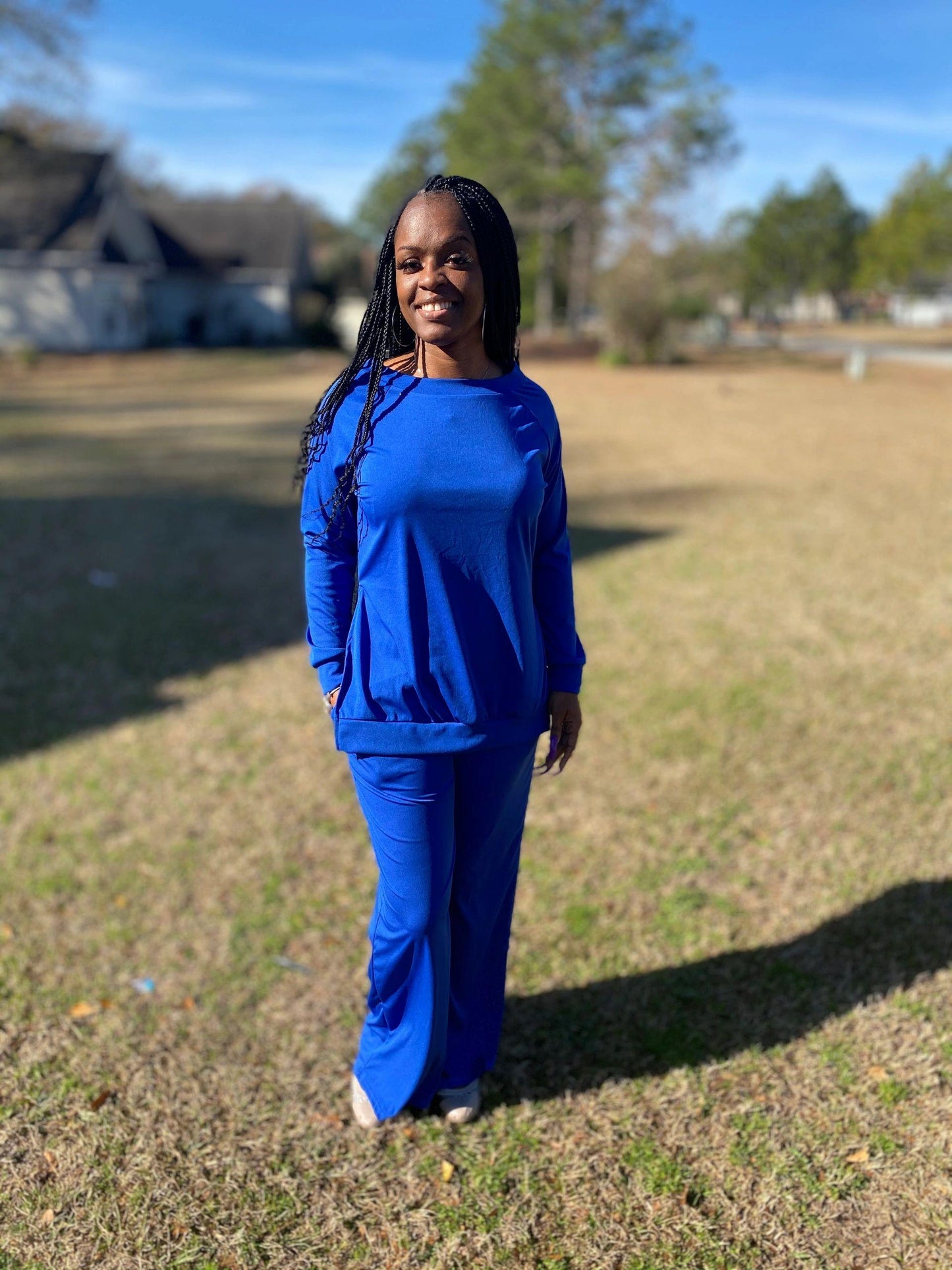Gwen Casual Two Piece Royal Blue