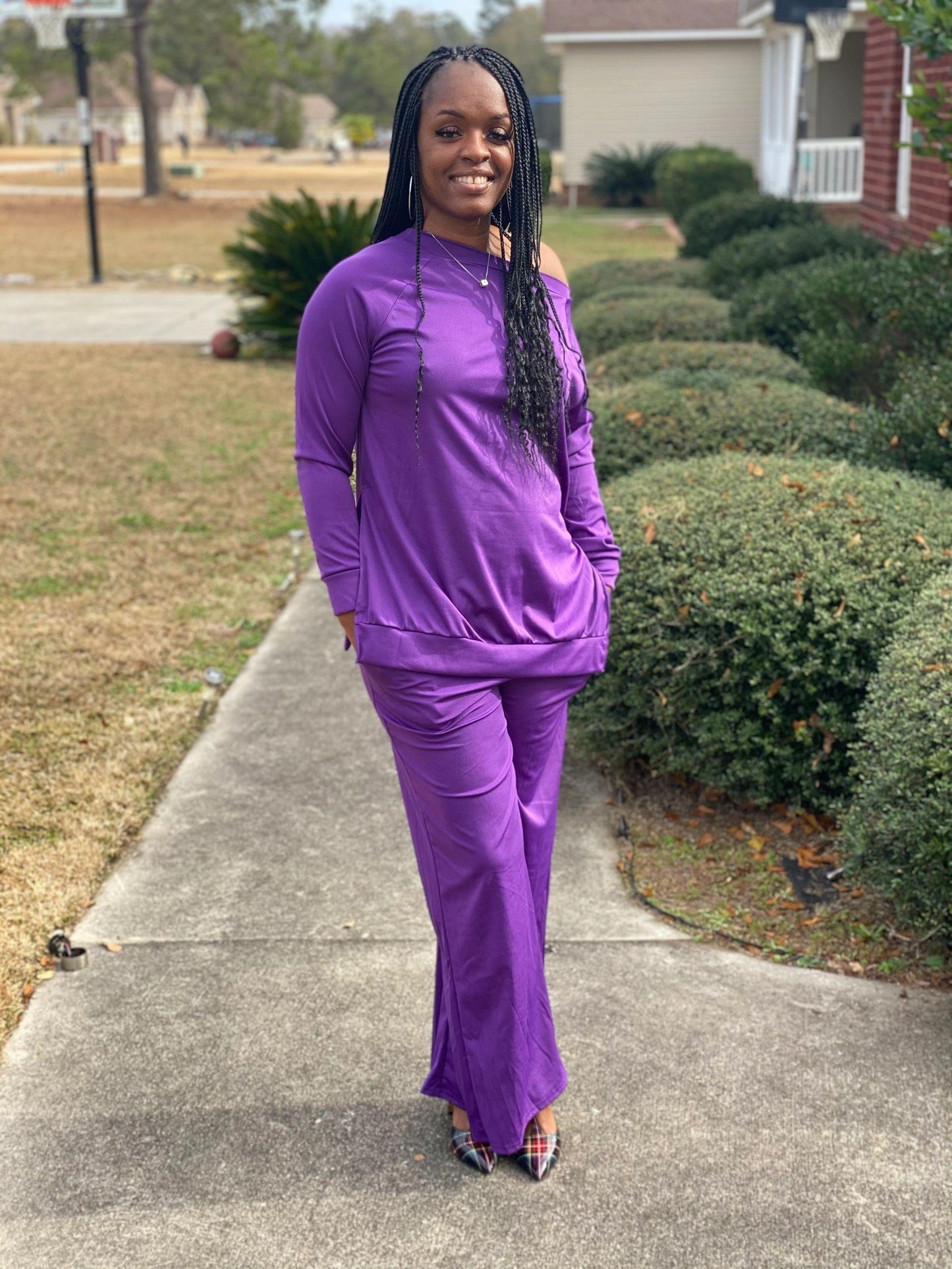 Gwen Casual Two Piece Purple