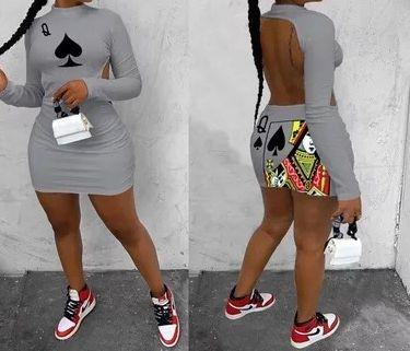 Backless Queen Grey