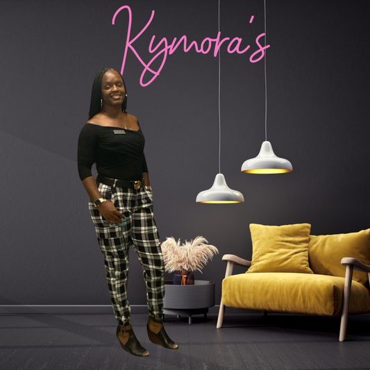 High Waist Checker Joggers