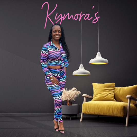 Lacey Zebra Print Two Piece