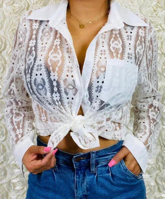 Long Sleeve Collard Button Down
